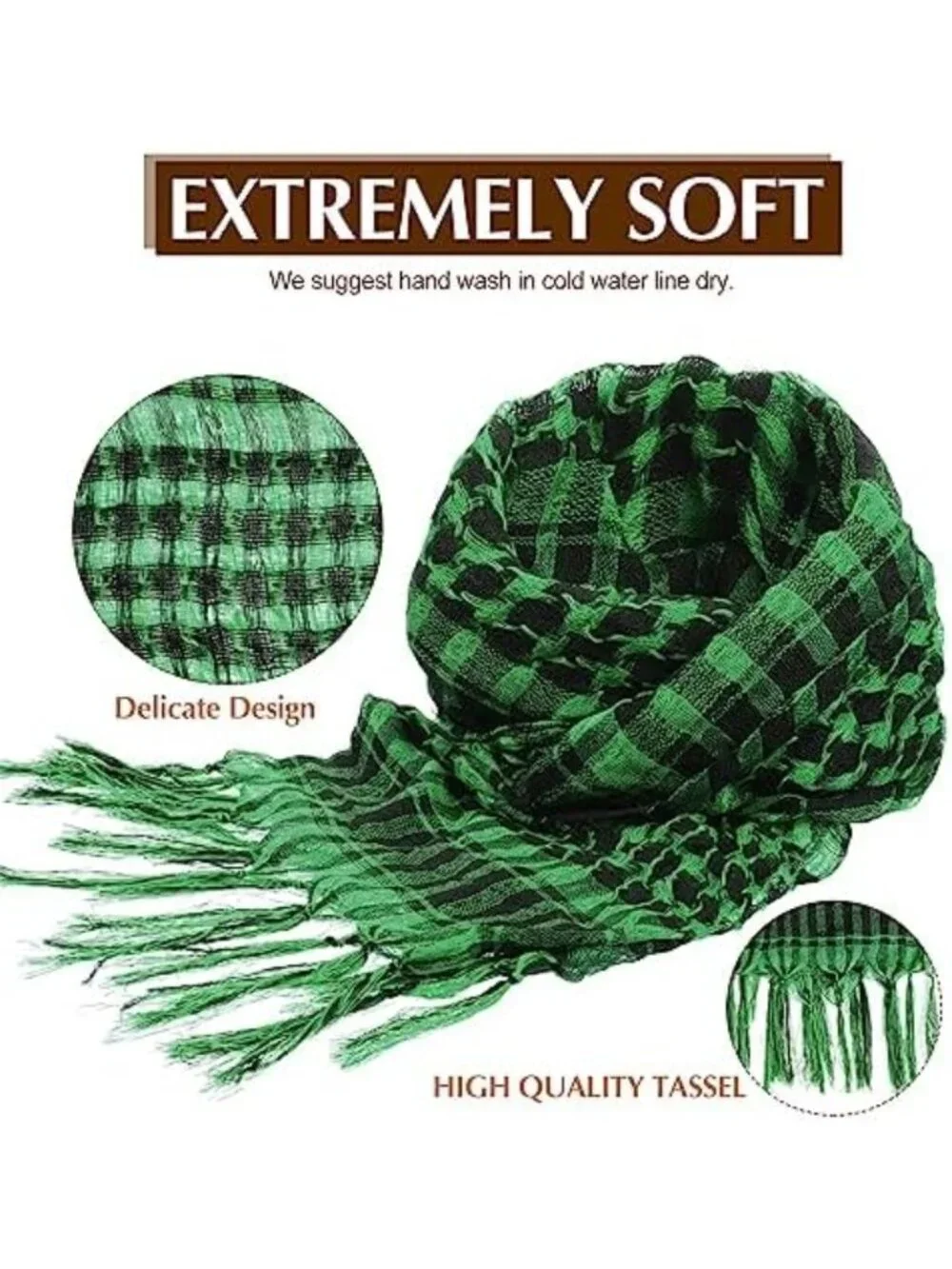 15 Pcs Tactical Shemagh Scarf Set, Keffiyeh Head Wraps, 43x43 Inches, Outdoor